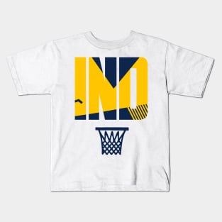 Vintage Indiana Basketball Art Kids T-Shirt